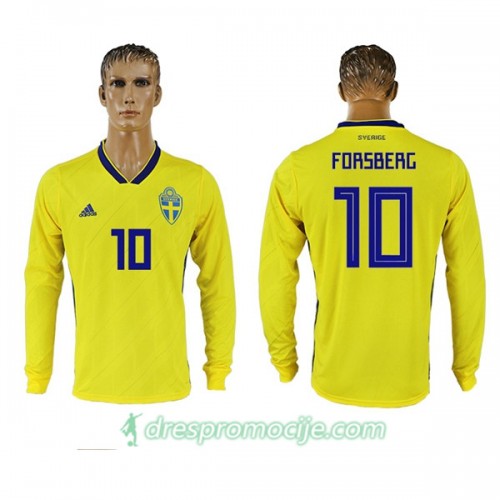 Švedska Dres Forsberg 10 Domaći Svjetsko prvenstvo 2018 Dugim Rukavima Švedska Dres Forsberg 10 Domaći Svjetsko prvenstvo 2018 Dugim Rukavima